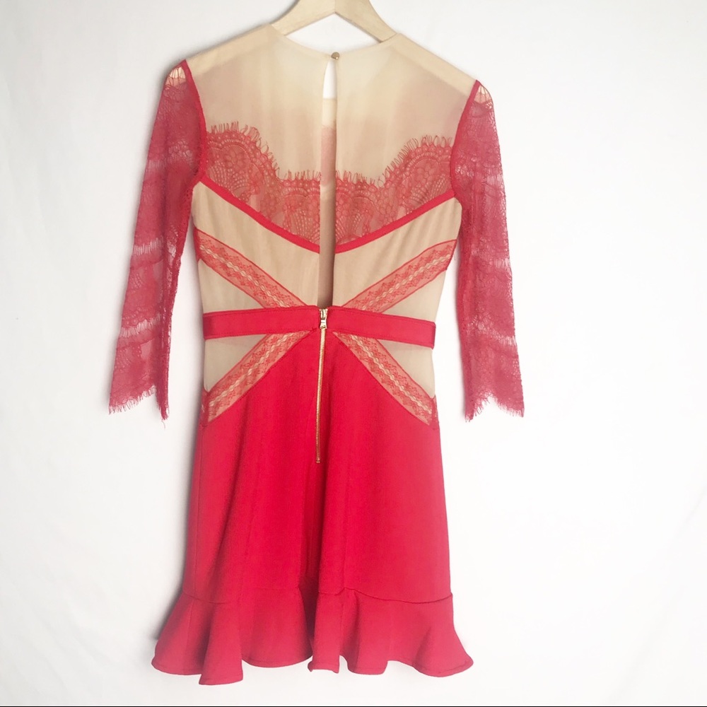 THREE FLOOR x REVOLVE Red Lace Cocktail Dress - Picture 3 of 9